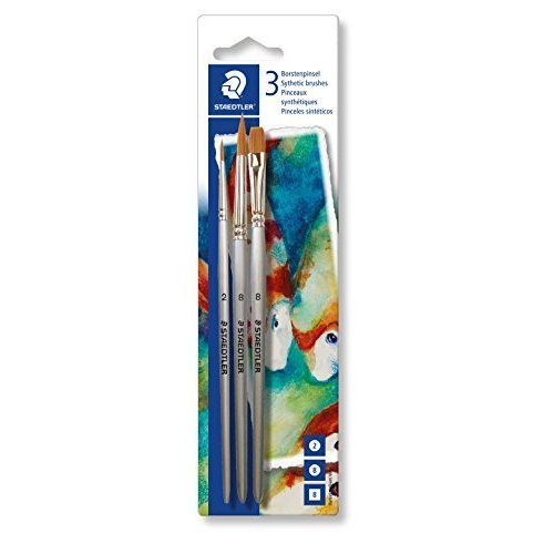 Staedtler 989-Sbk33set De Pinceaux, 3pinceaux Sur Carte Blister