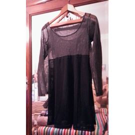 Sous Robe Manches Longues Gris/ Noir 38 M Cop Copine.