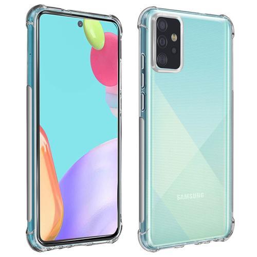 Pack Protection Samsung A52 Et A52s Coque Souple + Verre Trempé Transparent