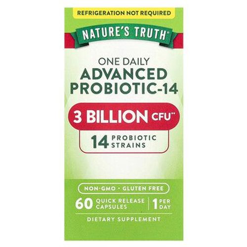 Nature's Truth One Daily Advanced Probiotic-14, 3 Milliards D'ufc, 60 Capsules À Libération Rapide 