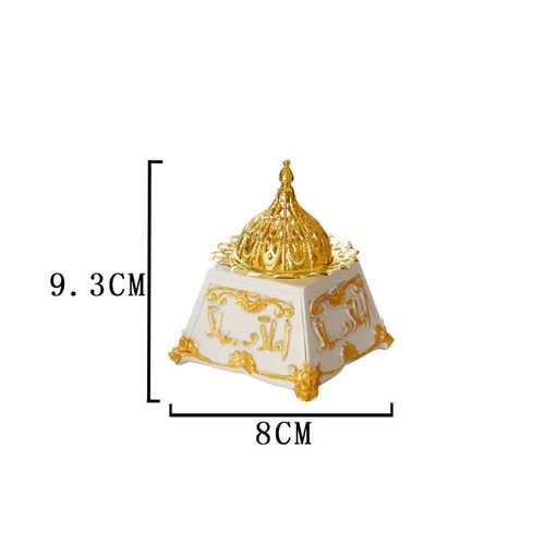 Encensoir décoratif en résine pour bureau, brûleur combiné en métal doré, diffuseur d'arôme classique et européen rétro, nouveauté