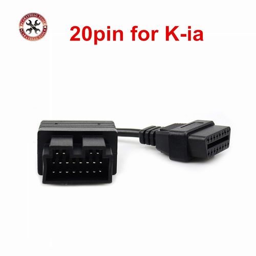Câble De Diagnostic Obd 20 Broches À Obd2 16 Broches, Adaptateur De Voiture Pour Kia 20 Broches, Connecteur De Voiture Pour Tous Les Véhicules De Série