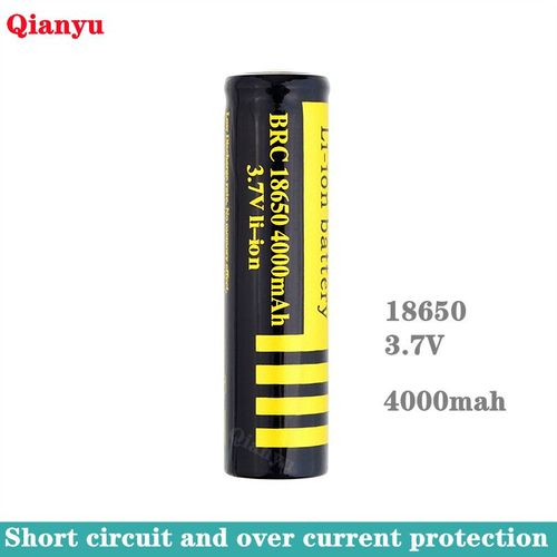 Batterie lithium ion Rechargeable, 100%, 18650, 3.7V, 4000mAh, pour lampe de poche, torche, accumulateur, 18650
