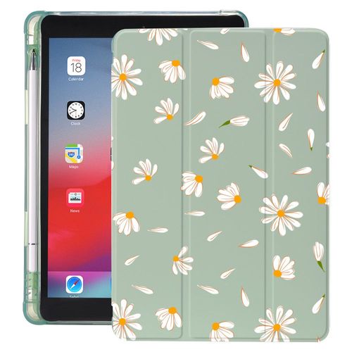 Jolie coque en Silicone avec porte crayon pour Air 4, iPad Pro 2021, Air 1, 7e génération, 12.9 Pro 2018, Mini 5, 10.5
