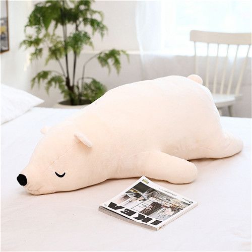 Peluche Ours Polaire Pour Bébé, Kawaii, Super Doux, Portable, Oreiller, Jouet, Cadeaux Pour Enfants, Nouvelle Collection 2021