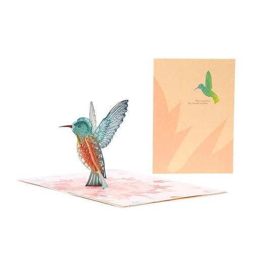 Cartes de v?ux en érable pour la fête des pères, en forme d'oiseau, en 3D, cadeau des pères, carte postale, Message de bénédiction, X3U8