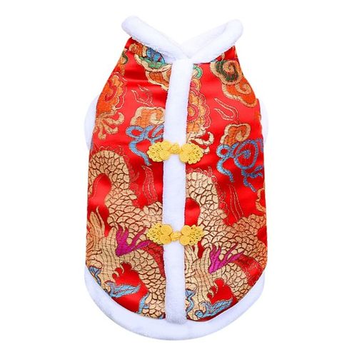 Costume De Nouvel An Chinois Pour Chien, Manteau, Vêtements D'hiver Pour Animaux De Compagnie, Costume Tang Yorkie Poméranien Bichon Caniche Schnauzer, Nouveau