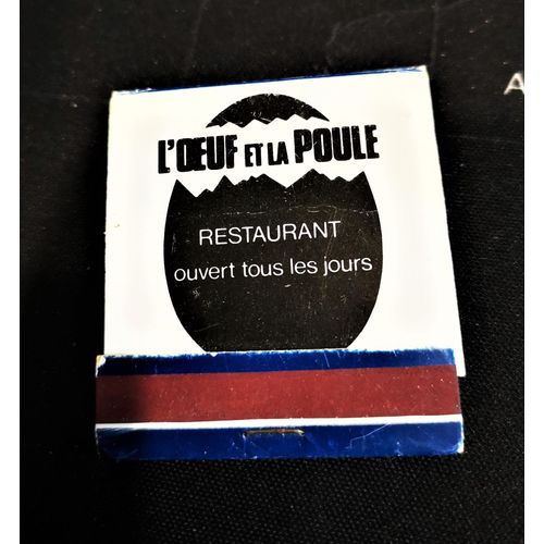 Allumettes - L'oeuf Et La Poule - Restaurant - Objet Publicitaire.