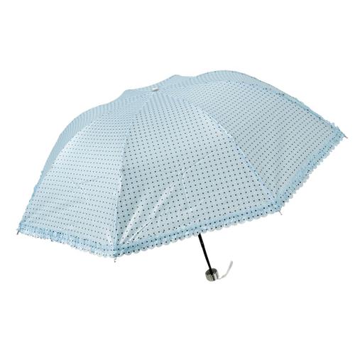 Parapluie Solide Double Couche pour Anti-Retournement Anti-Vent Anti-Tempête  Anti-UV Bleu