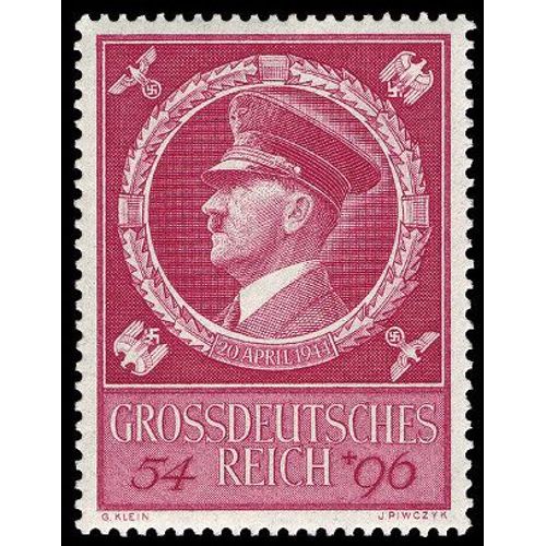 Allemagne, 3ème Reich 1944, Très Beau Timbre Neuf** Luxe Yvert 804, 55e Anniversaire   Chancelier Hitler.