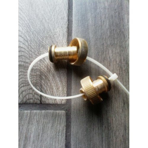 Lot 2 Raccords Tuyau Arrosage avec collier laiton diamètre 30 mm arrosage jardin