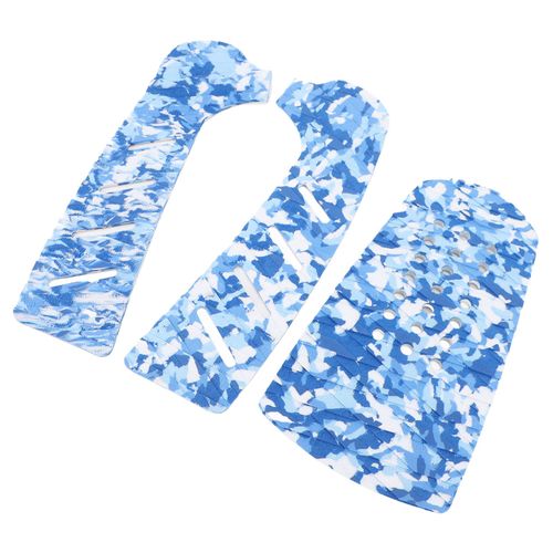 Tapis de Traction pour planche de surf EVA, 3 pièces, poignée antidérapante, Double motif diamant, tapis de poignée avec trou