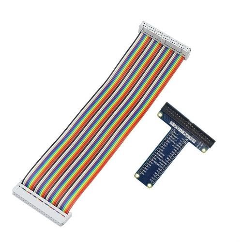 Adaptateur de carte d'extension Raspberry Pi 40 broches + ligne de câble GPIO GPIO 40 broches pour Raspberry Pi 4B/3B +/3 pour PC Pi Orange