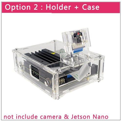 Holder with Case Support de caméra acrylique pour Nvidia Jetson Nano caméra 8MP IMX219 77 degrés Support de caméra étui en acrylique