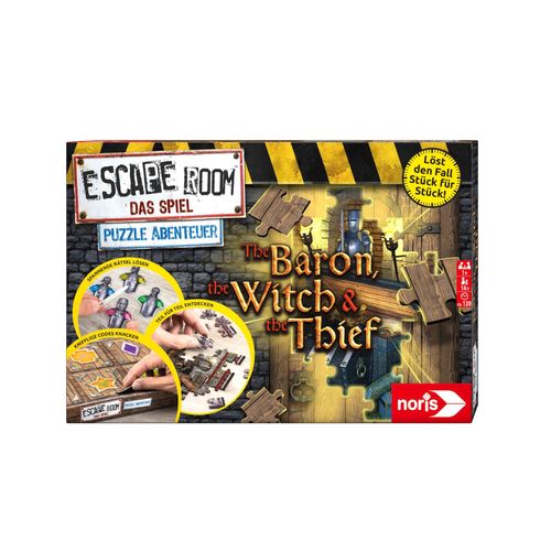 Noris Escape Room Baron, The Witch & The Thief Aventures ? Familles Et Jeux De Société Pour Les Fans De Puzzle, Avec 3 Cases À Partir De 14 Ans, 606101976