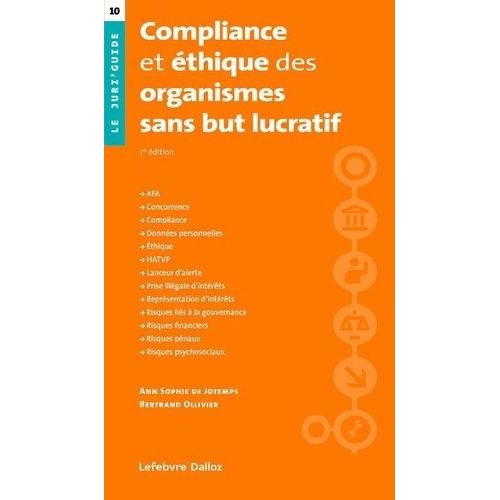 Compliance Et Éthique Des Organismes Sans But Lucratif