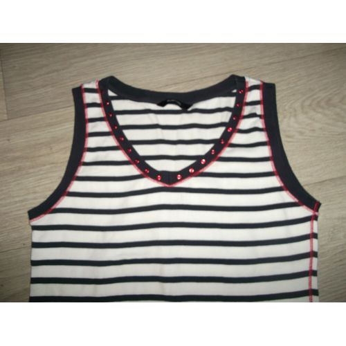 Top Burton Rayé Bleu Blanc Rouge M Tbe