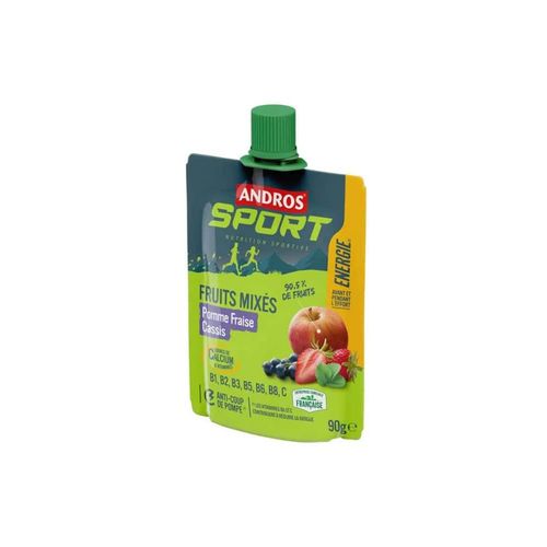 Gourde De Fruits Mixés Vitaminée (90g)|Pomme Fraise Cassis|Gels Énergétiques|Andros Sport 