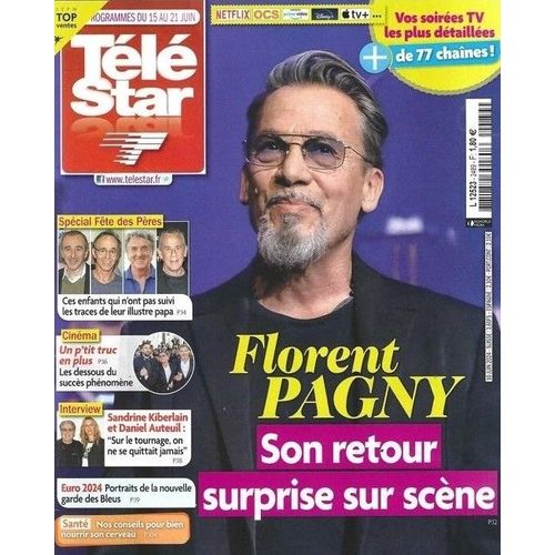 Tele Star 2489 2024 Florent Pagny/Sheila/Daniel Auteuil/Freddie Mercury/Frederic Lopez/Virginie Ledoyen/Artus