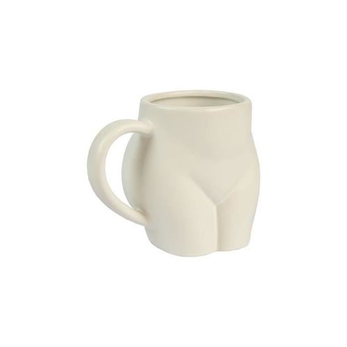 Tasse Humoristique En Forme De Cul. Tasse Orginal. Capacité: 320 Ml 14 X 10,5 X 8 Cm. Matériau: Porcelaine Blanc - Fisura