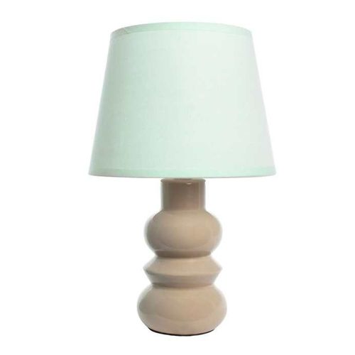 Lampe De Chevet Originale. Lampe En Céramique Beige Et Menthe. Lampe De Table Avec Fiche Européenne. Mesures : 32 Cm Haut ¿ Fisura
