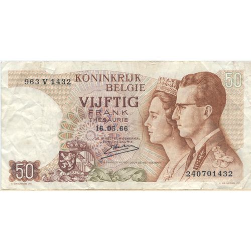 Belgique - 50 Francs -1966