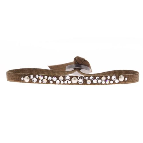 Bracelet En Tissu Et Crystal