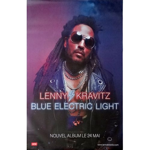Affiche Publicitaire Roulée 120x175cm Lenny Kravitz - Album Blue Electric Light