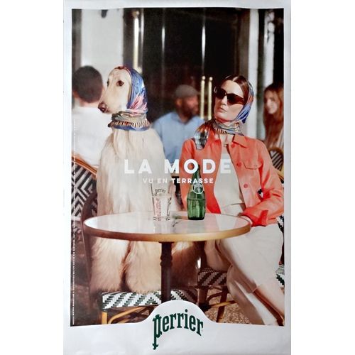 Affiche Publicitaire Roulée Perrier (La Mode) 120x175 Cm