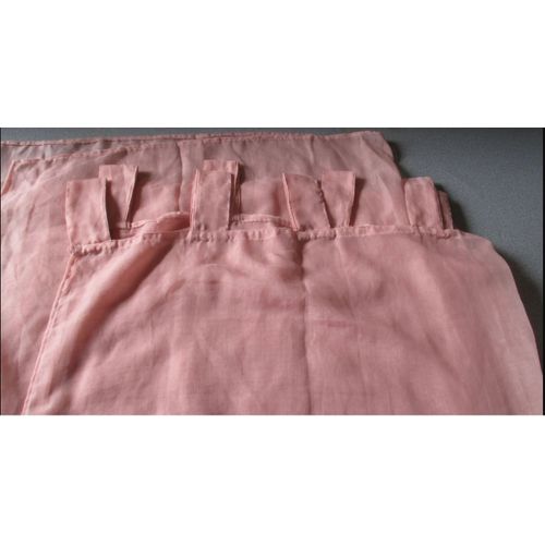 Rideau À Pattes 110x250 Cm - Voilage Transparent Rose Saumon - 30% Coton/70% Polyester - Article De Chez Gi-Fi - Jamais Utilisé