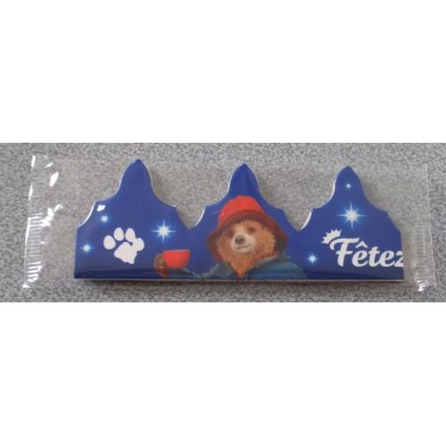 Couronne De Galette Des Rois Pasquier-Fêtez Les Rois Paddington 2-Fond Bleu-À Colorier Sur L'envers-Sous Cellophane