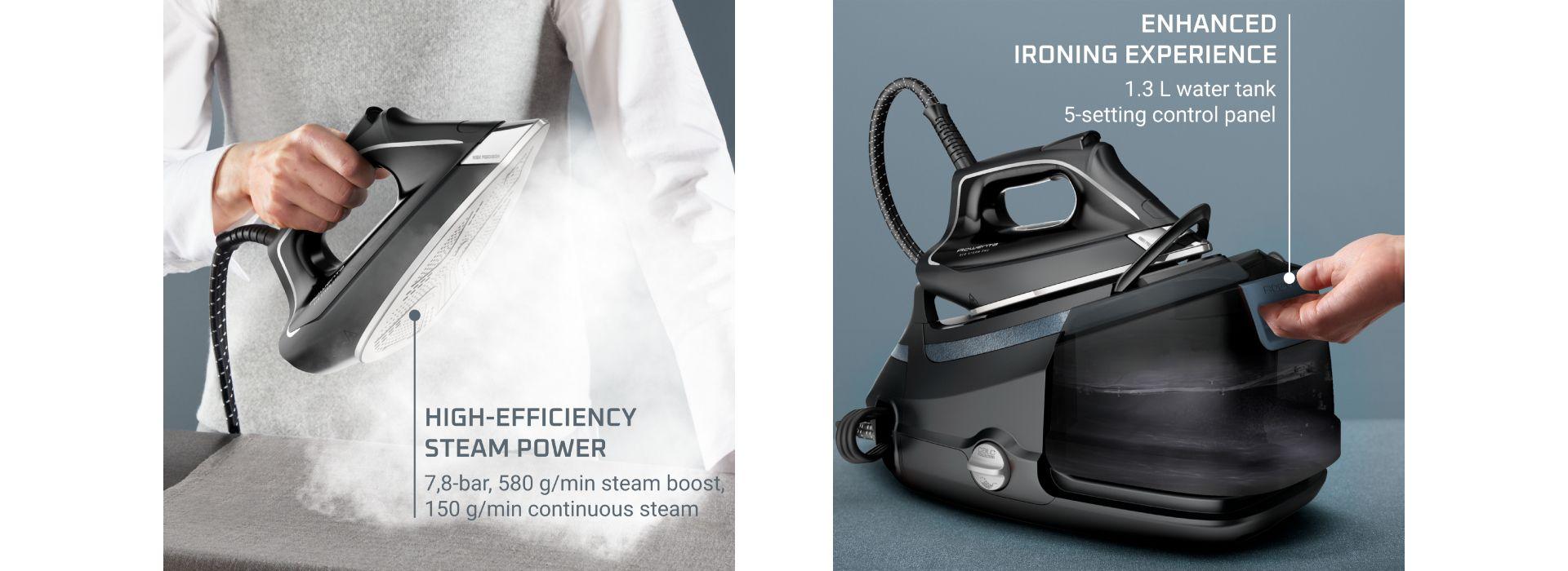 Eco Steam Pro Rowenta DG9642 Centrale vapeur - 8 bars - Pressing 580 g/min - 5 prrglages image 1 | Rakuten