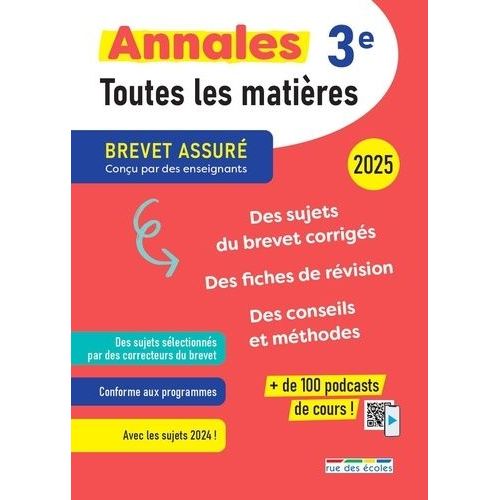 Annales Toutes Les Matières 3e