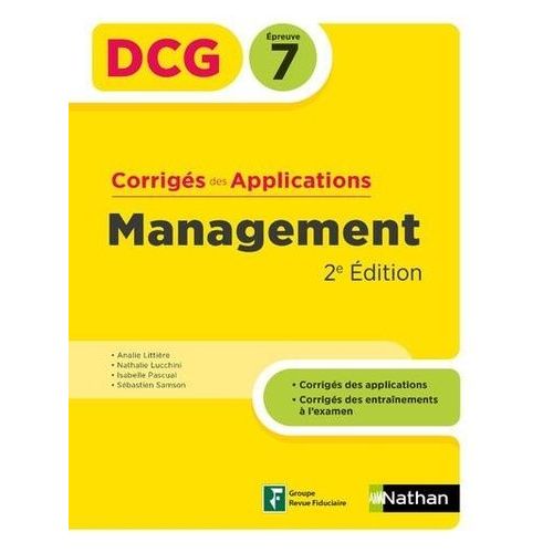 Management Dcg 7 - Corrigés Des Applications