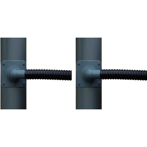 Collecteur d'eau anthracite pour gouttière circulaire (Lot de 2) Pour descente circulaire 100 mm
