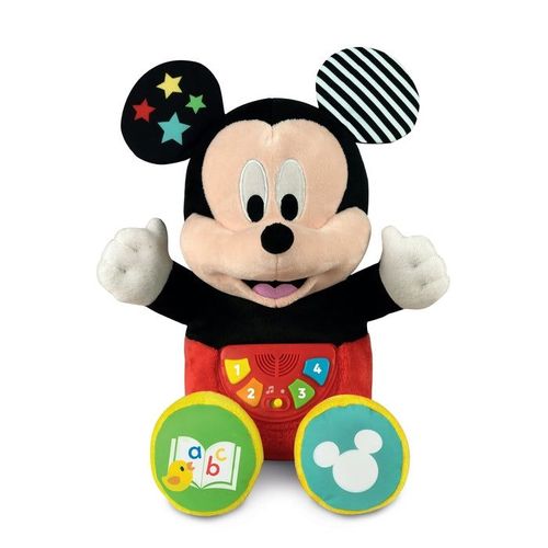 Clementoni Disney Baby Mickey Prime Storie-Raconte Histoires Storyteller Peluche Interactif Educatif Parlant Italien Enfants 9 Mois 17734 Multicolore