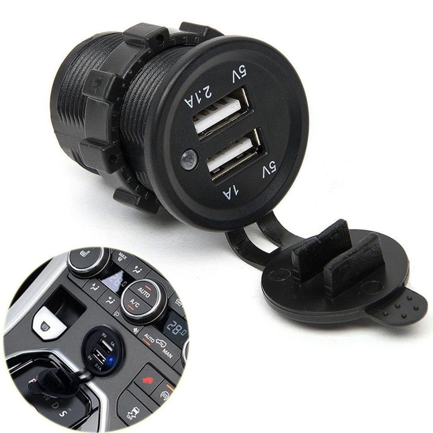 12v Double Prise Allume-Cigare Usb Diviseur Chargeur Adaptat... - 9