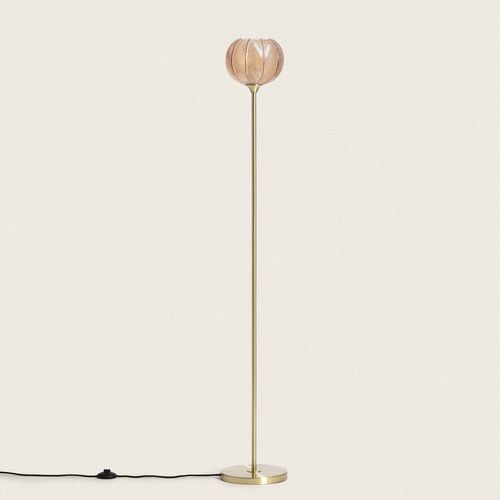 Lampadaire Métal Et Verre Klimt Ambre