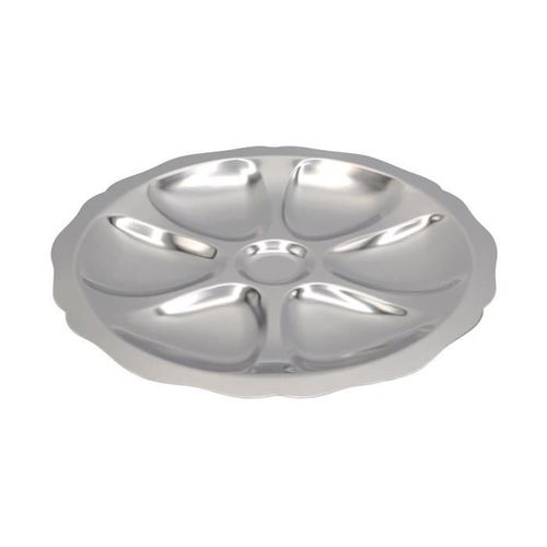Assiette 6 Huîtres En Inox