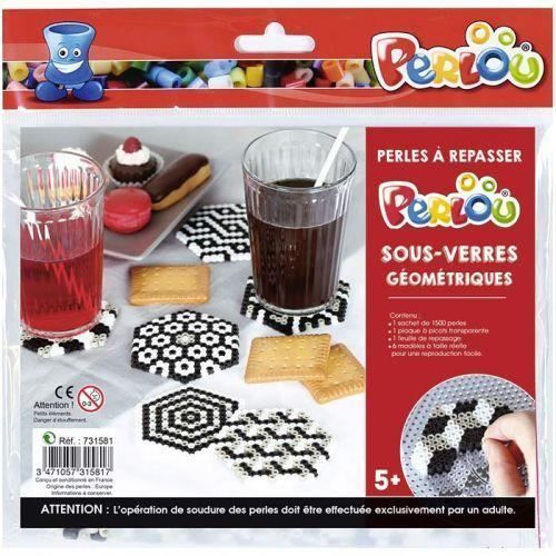 Sous-Verres Diy En Perles À Repasser Avec Ce Kit Perlou, Vous Allez Pouvoir Réaliser De Superbes Dessous De Verres Aux Motifs