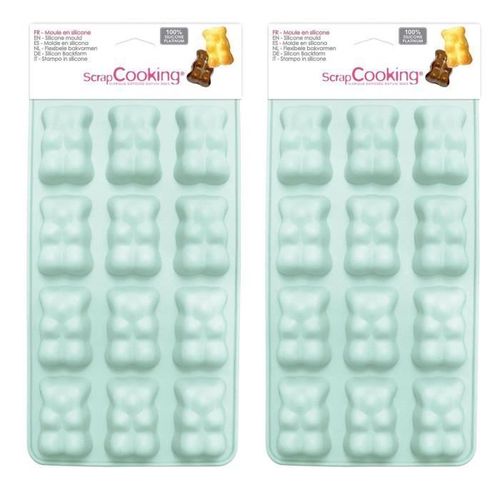 2 Moules En Silicone Oursons Guimauve-Chocolat