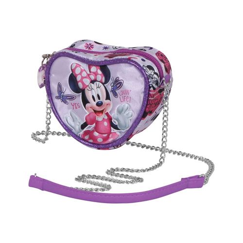 Sac à Bandoulière Mini Coeur - Marvel Minnie Mouse Butterflies - Lilas - Taille Unique