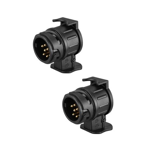 Adapteur Prise Imperméable Femelle 13 Broches Vers Remorque À Mâle 7 Broches Pour Remorque Attelage Pour Voiture, Remorque, Camion, Caravane, 2 Pcs
