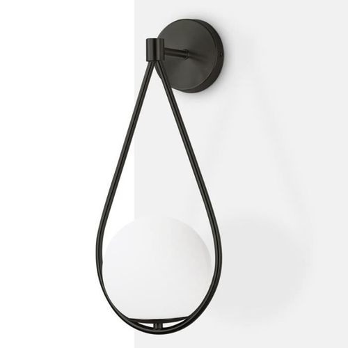 Applique Murale Dorée Boule En Verre 'clara' - Couleur:Noir