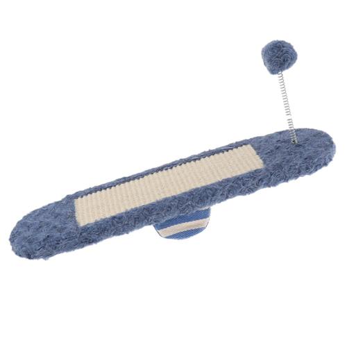 Tapis Coussin Lit Couchage En Peluche Avec Tapis À Scratch Pour Chien Chat Animaux Protège Plancher Cadeaux Animaux Bleu Royal