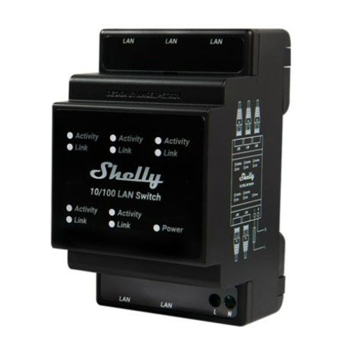 Shelly Lan Switch Commutateur Intelligent Noir
