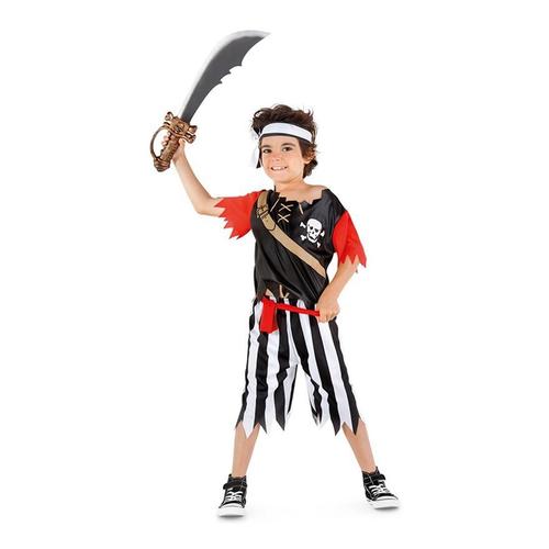 Pirate Costume Rayé Pour Les Garçons (Taille 5-7a)