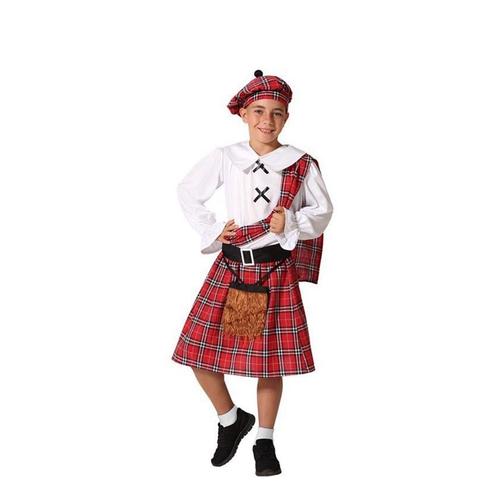 Costume Écossais Pour Les Garçons Rouge Et Blanc (Taille 10-12a)