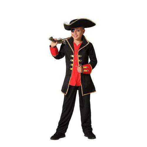 Costume De Pirate Pour Les Garçons Rouge Et Noir (Taille 10-12a)
