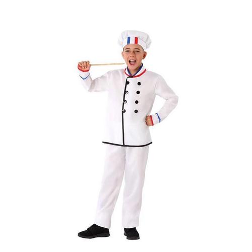 Costume Blanc Cuisinez Avec Chapeau Pour Enfant (Taille 10-12a)